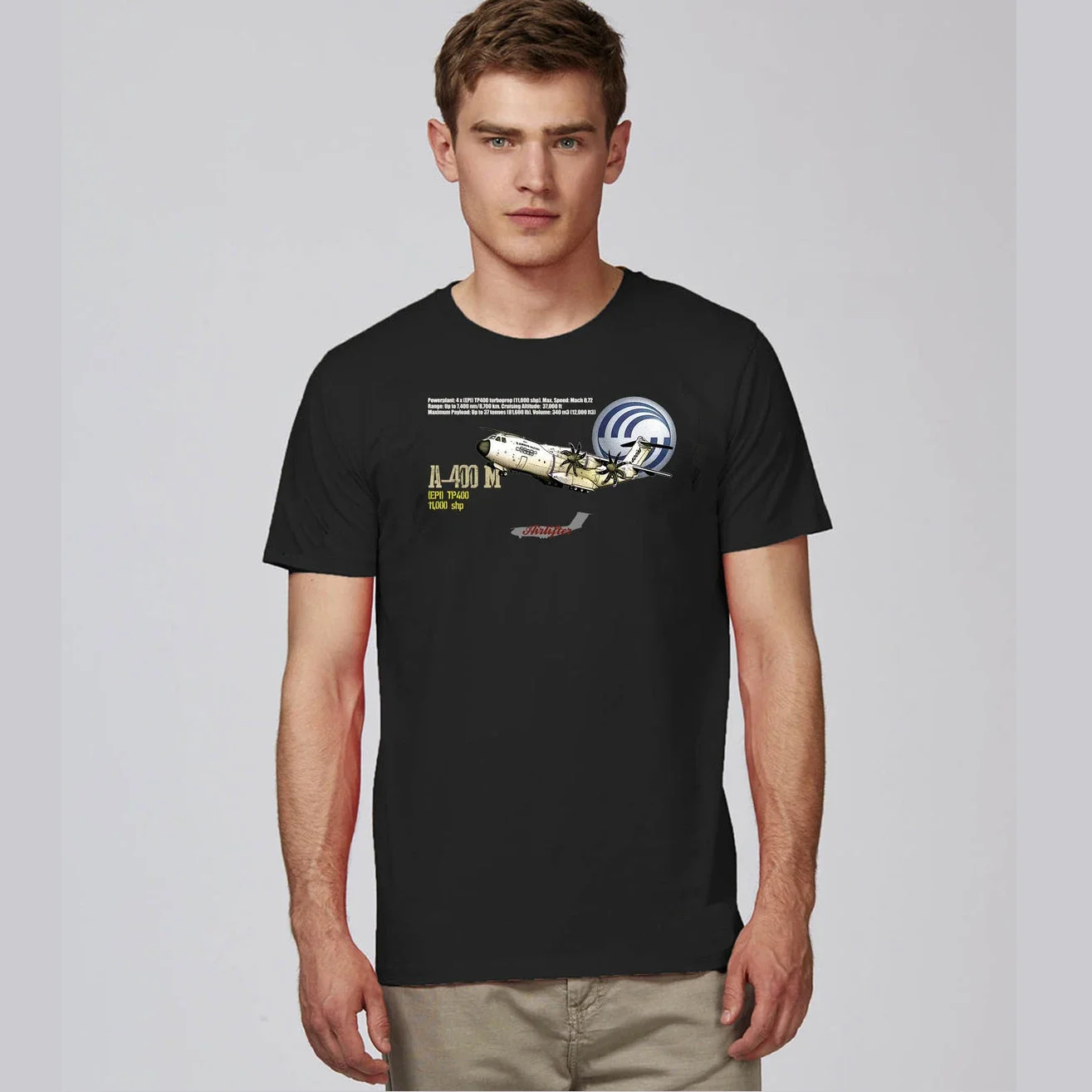 A400M Military Transport Aircraft T-Shirt New 100% Cotton Short Sleeve O-Neck T-shirt Casual Mens Top