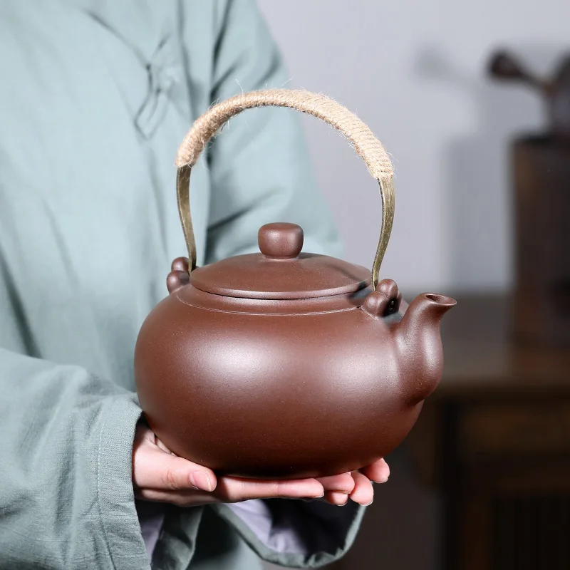 Changtao: Yixing Purple Clay Pot, Handmade Water Tea Stove, Boiler, 1.2L