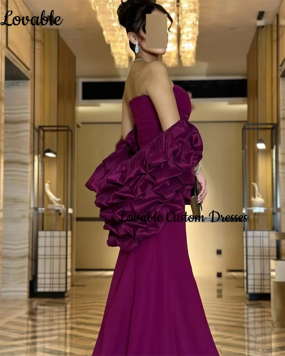 فساتين دبي للحفلات الراقصة مخصصة على شكل حرف a على شكل قلب كشكش مناسبة رسمية فساتين بطول الأرض وسحاب حتى الأشرطة فستان الحفلات #5