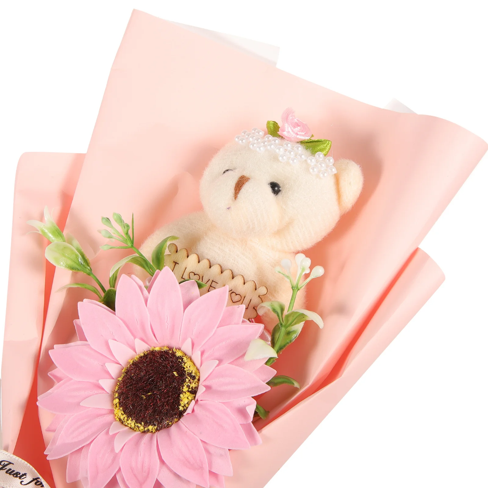 

2Pcs Graduation Bear Bouquet Artistic Addition for Car Home Office Living Room Kids Room Decoration Bear Bouquet