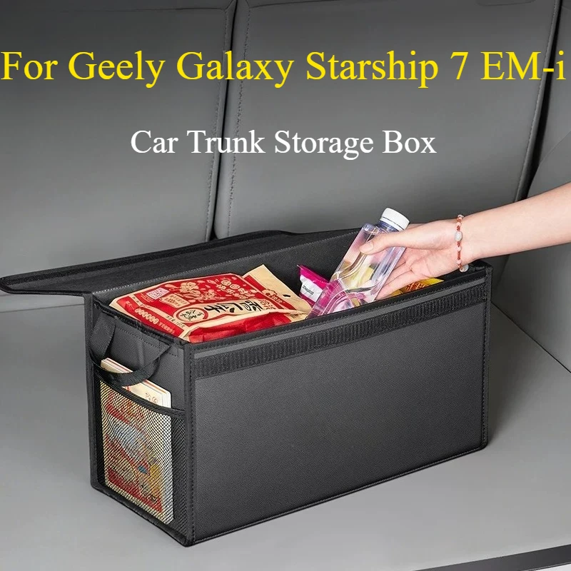 Für Geely Galaxy Starship 7 EM-i Auto-Kofferraum-Aufbewahrungsbox Zusammenklappbarer Organizer für Lebensmittel, Werkzeuge und Ausrüstung