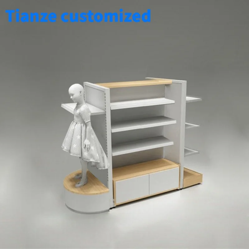 [Customized]Customized wood kids clothes store furniture kids store display furniture