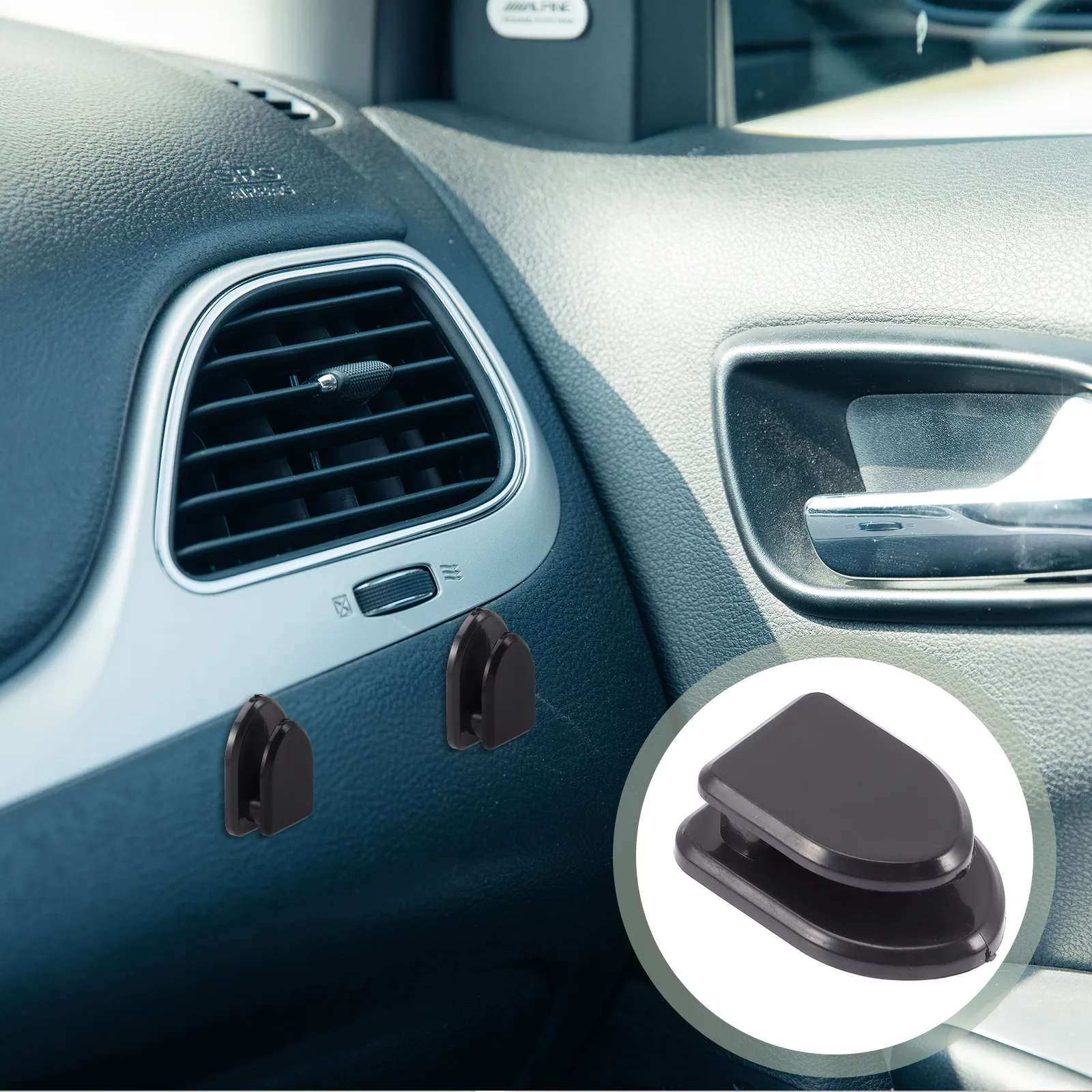 

15Pcs Car Hooks Self-Adhesive Strong Plastic Hanging Hooks for Car Storage Key Mask Charging Cable Organizer Vehicle Hook