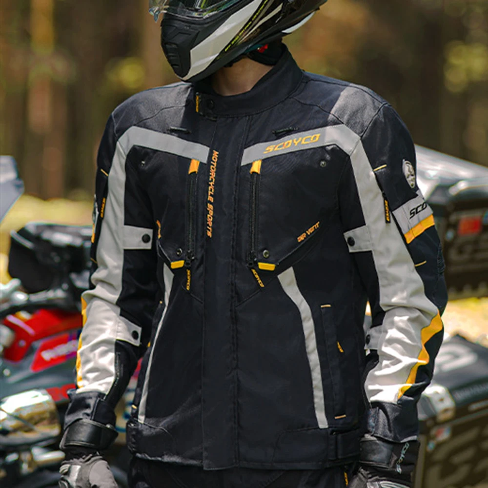 Motorcycle Riding Clothing Anti-Fall Motorcycle Wear Racing Clothing Autumn And Winter Waterproof Warm Jacket Cold Men