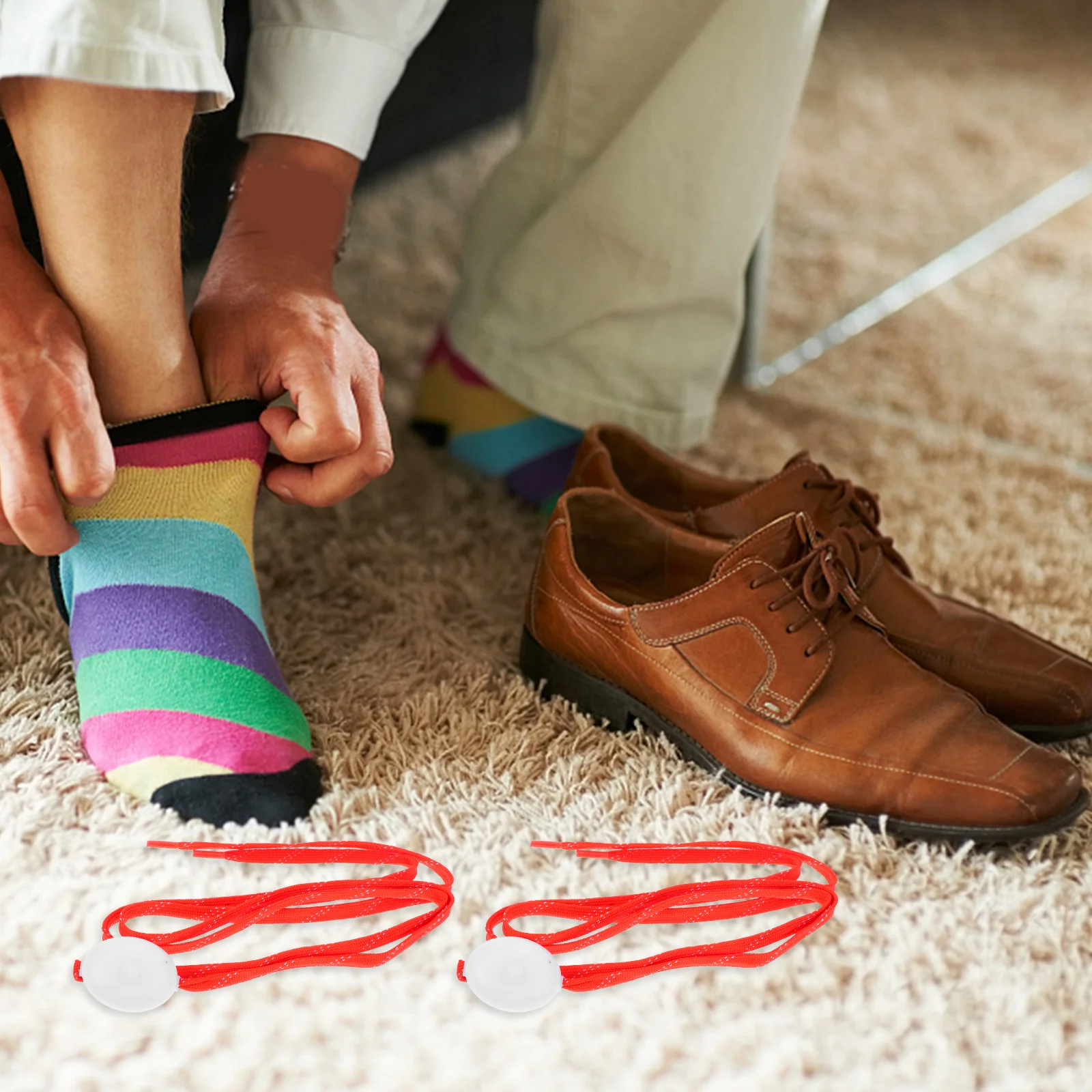 

1Pair LED Shoelaces Flashing Lights Bright 10 LED Beads Washable Suitable for Running Hiking Party Dancing Luminous Shoe Laces