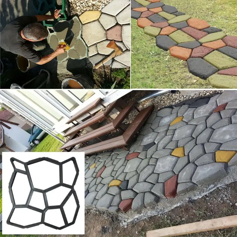 Reusable Plastic Paving Mold Heavy Duty DIY Path Maker for Garden Yard Patio Walkway Outdoor Landscape Design