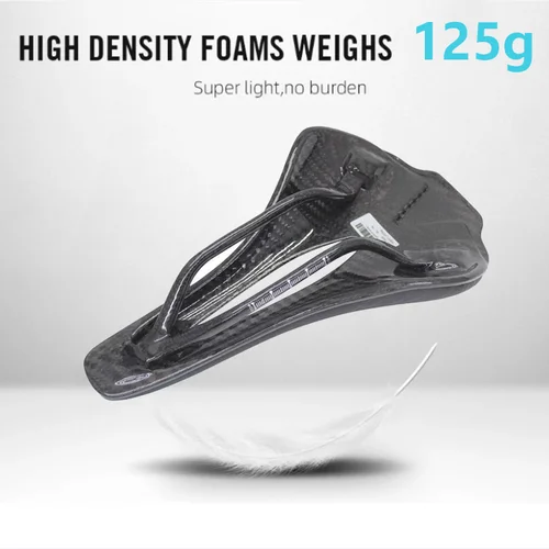 Imagen 2 del producto Samana sin etiqueta personalizable ultraligero 125g suave y cómodo T800 fibra de carbono + cuero Pu asiento de bicicleta de carretera 7*9mm