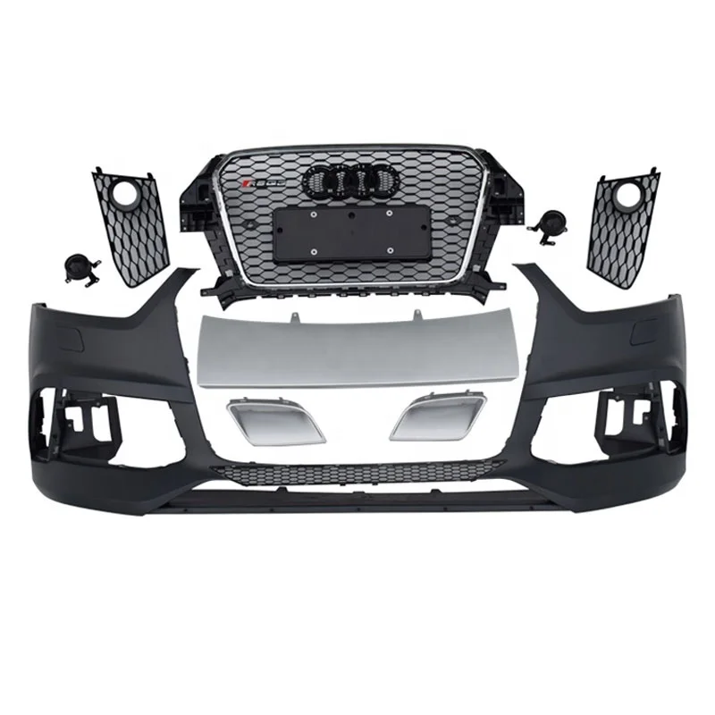 Car Auto parts Body Kit for  Q3 SQ3 2012-2021 modified to RSQ3 Style Front bumper With Grille PP material