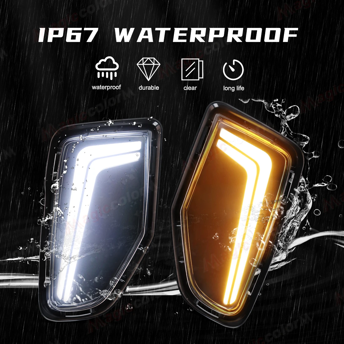 For Toyota Corolla Cross 2024 2025 Daytime Running Lights LED DRL Turn Signal Fog Lamps Front Bumper Daylights White Yellow Blue - Image 4