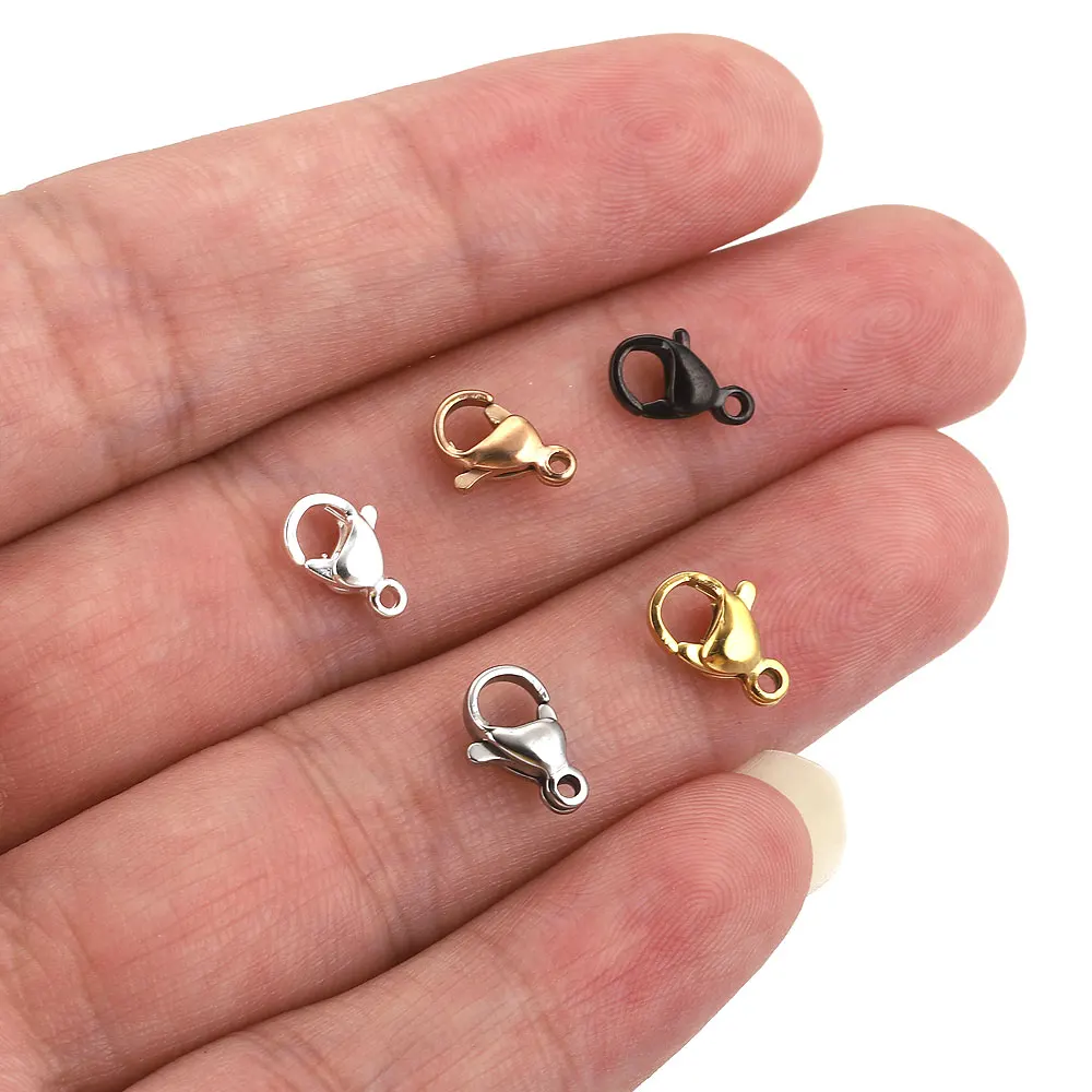 20pcs Stainless Steel Lobster Clasp for Bracelet Chain 18K PVD Gold-plated DIY Jewelry Making Findings Clasps Hook Supplies