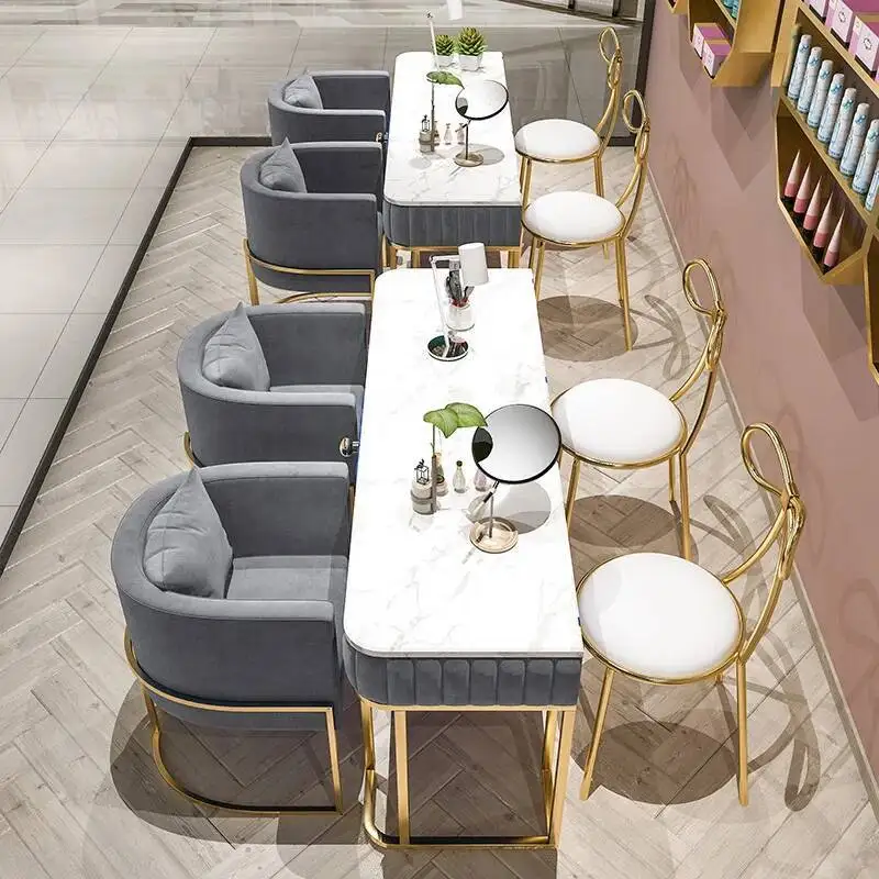 

Modern Nail Table Nail Salon Designer Exquisite Receptionist Manicure Table Commercial Mesa De Manicure Salon Furniture MQ50NT