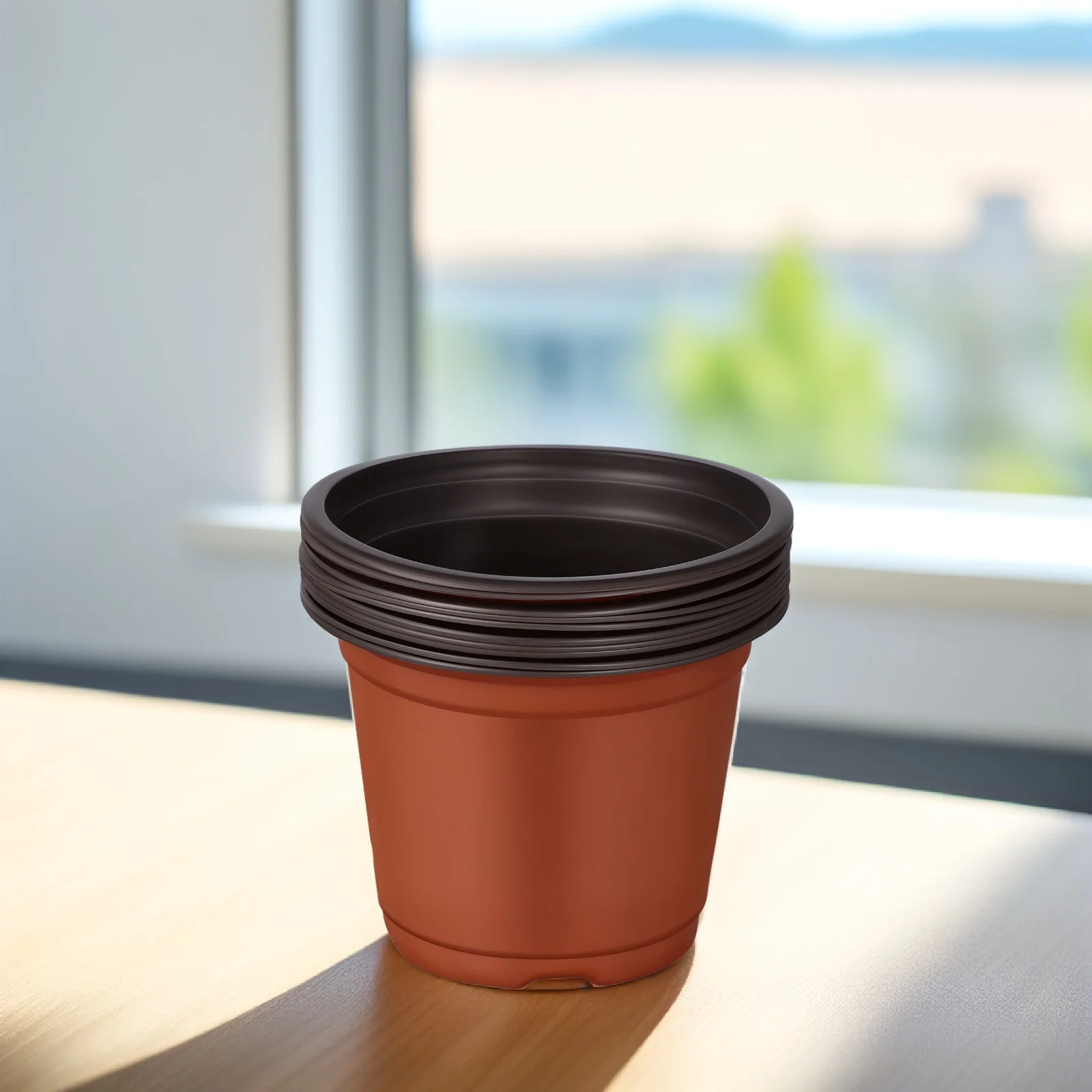 

10 шт. компактных пластиковых горшков для рассады, цветов, суккулентов, саженцев, пересадки растений для дома и сада