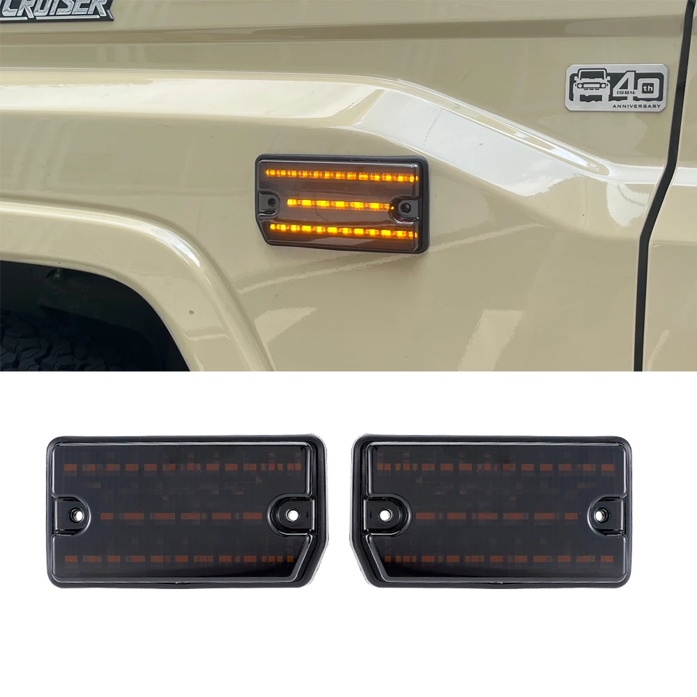 LED Side Indicator Lights Flowing Signal Lamp Side Marker For Toyota Land Cruiser 70 Series LC76 LC78 LC79 LC75 Accessories 07-