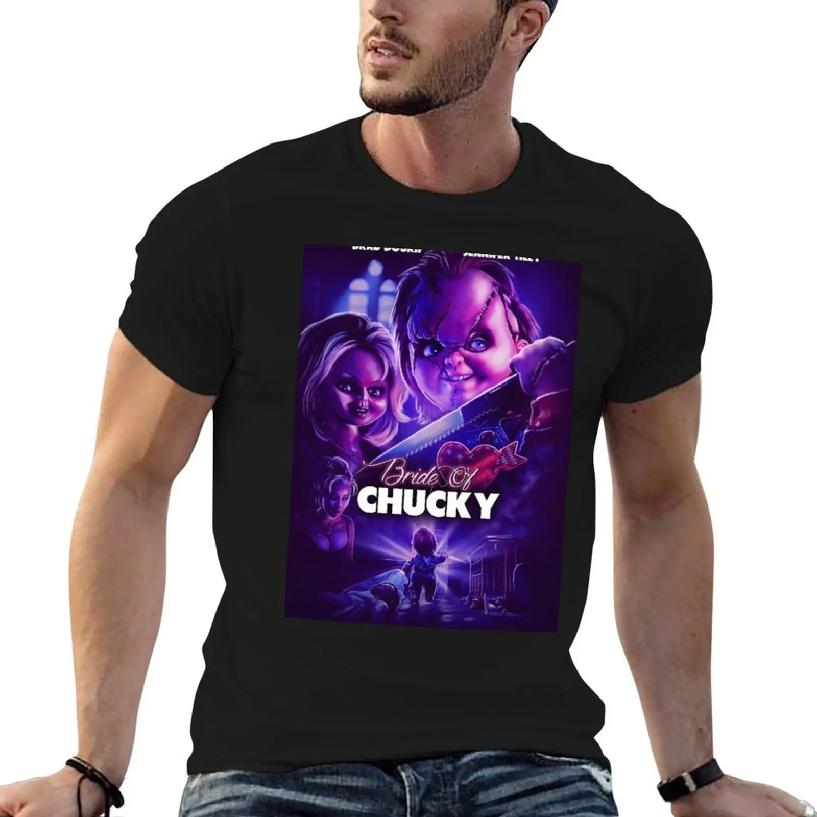 

Chucky's bride T-Shirt man t shirt cotton g man t shirts for men man t shirts for men T-shirt