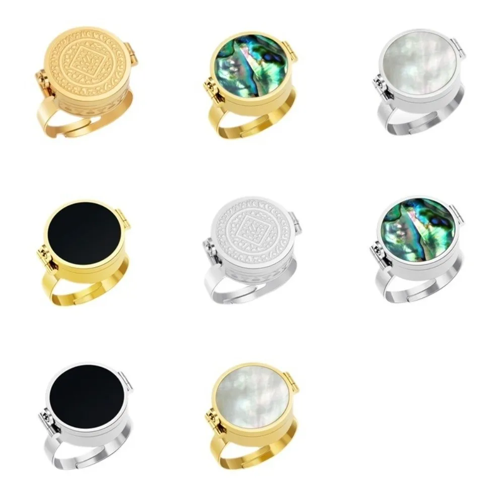 Creative Lipstick Finger Ring Adjustable Portable Lip Balm Storage Container Stainless Steel Multifuntional
