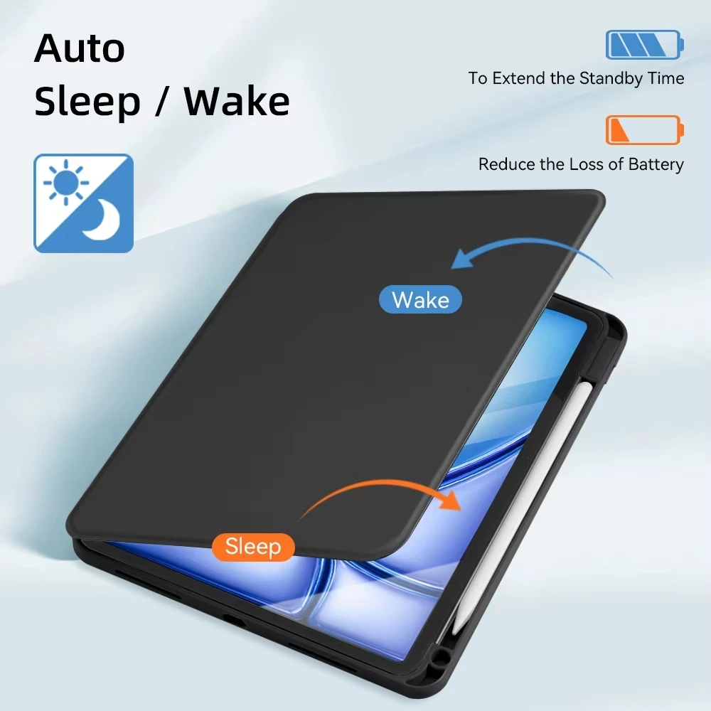 Buy 1 Get 2 Free For iPad Case with Screen Protector Stylus Pen For iPad 11th A16 10th Air4 Air5 10.9  Air 11 in M2 M3 M4 Case