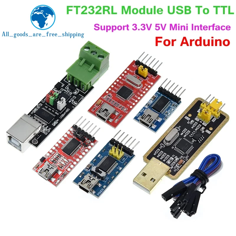 TZT FT232BL FT232RL Basic Breakout Board FTDI FT232 USB TO TTL 5V 3.3V Debugger Download Cable To Serial Adapter Module