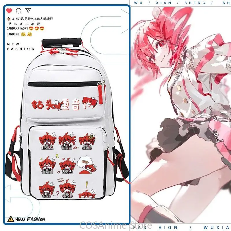 

Рюкзак Kasane Teto с милым принтом, школьная сумка, аниме-рюкзак, вместительная сумка-мессенджер, подарок на день рождения