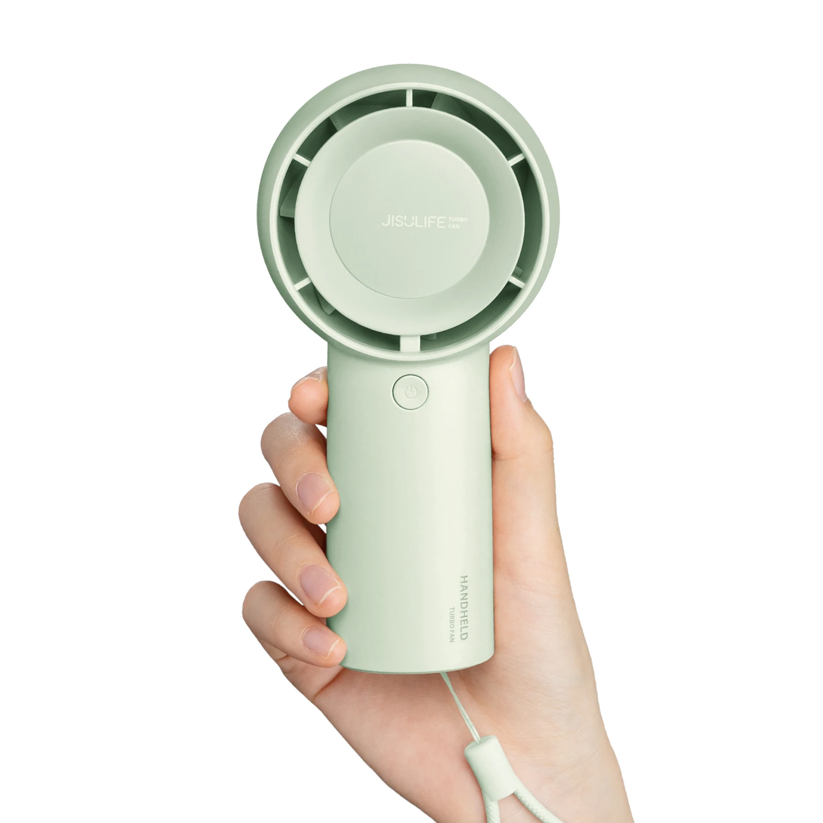 JISULIFE draagbare turboventilator, 4000 mAh USB oplaadbare batterij, kleine zakventilator met 5 snelheden, draagbaar voor reizen/thuis/kantoor