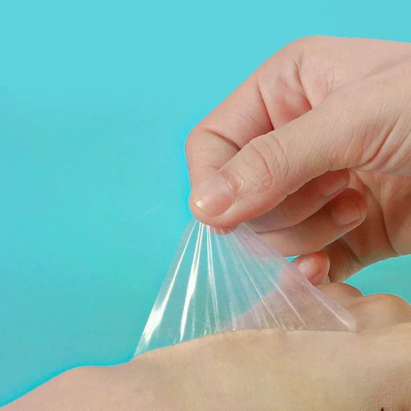 /YOV/Waterproof Wound Bandage Adhesive Patches Transparent Film Dressing Post Infusion Indwelling Needle Fixing Paste 10Pcs