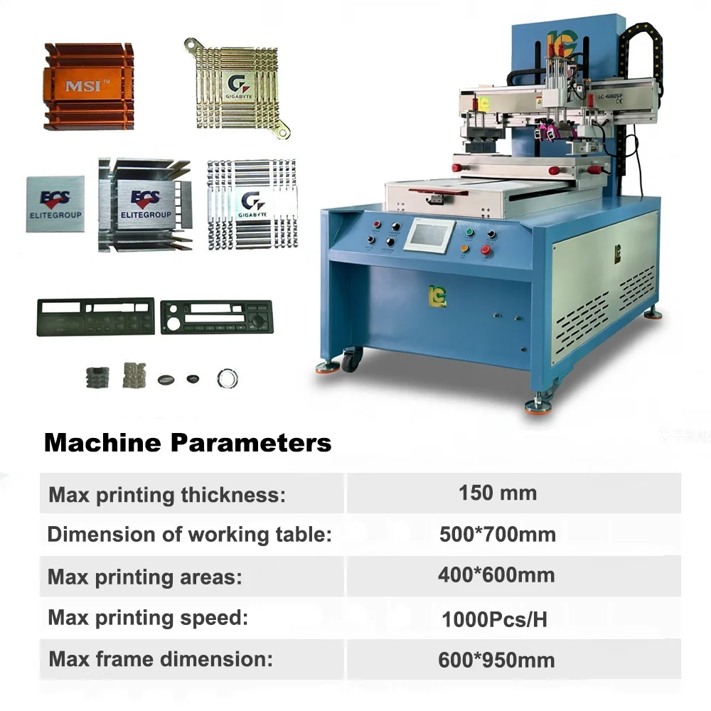 PLC Flat Screen Printing Machine Vacuum Workbench for Furniture Wood Panel Acrylic Sheet