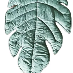 Creative Play Mat Baby Climbing Pad Green Plantain Leaf Shaped 143*107cm Nordic Carpet Home Tapis Dual-use Home Quilts Rugs