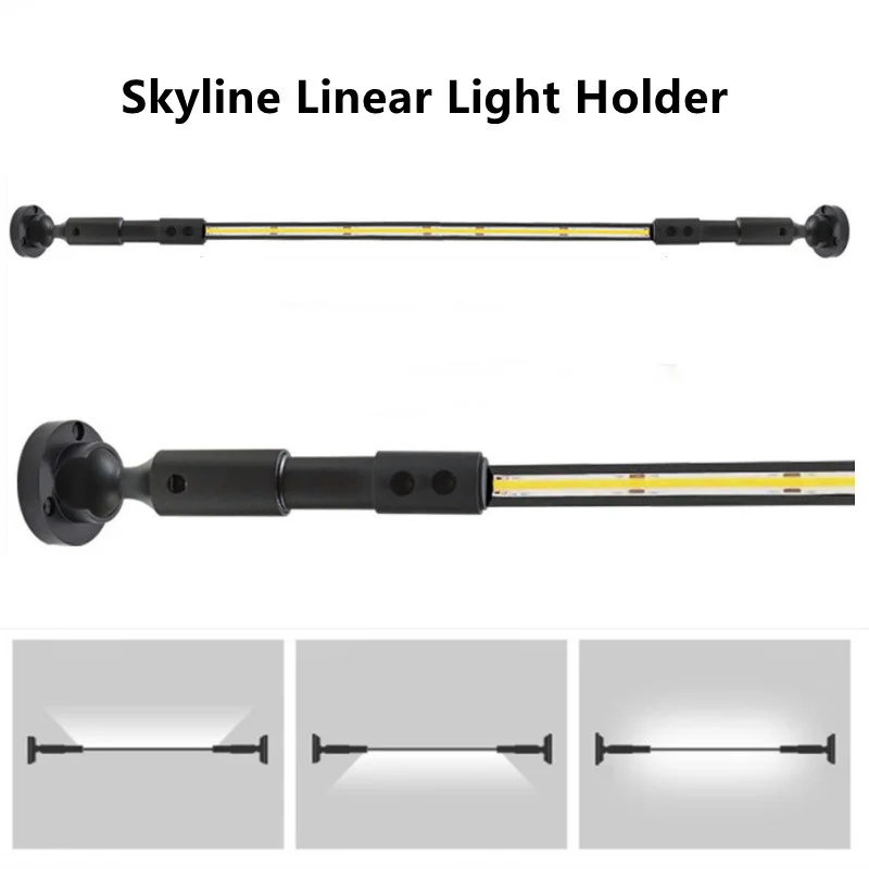 1~10M LED Skyline Steel Strip Profile Channel Holder No Main Lamp Wall Pendant Light Without Strip DIY Room Home Decor Lights