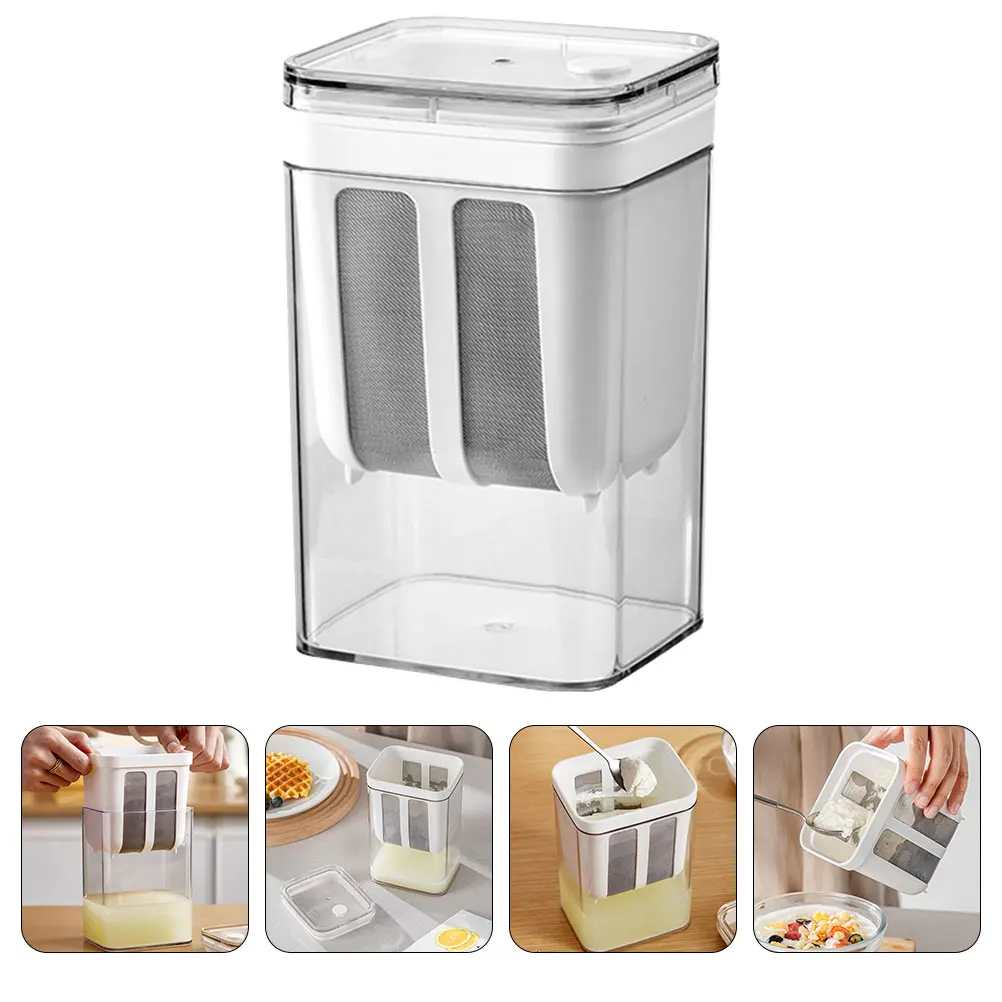 

Yogurt Strainer White Cheese Maker Greek Yogurt Mesh Fine Milk Filter Portable Cup Large Capacity