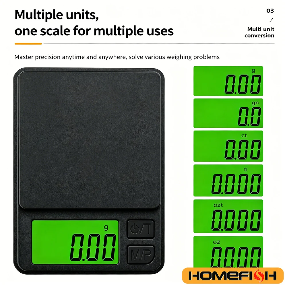 0.01g High Precision Digital Jewelry Scale Portable Mini Electronic Scale for Gold Silver Coin Herb Food Kitchen Weighing gallery 5