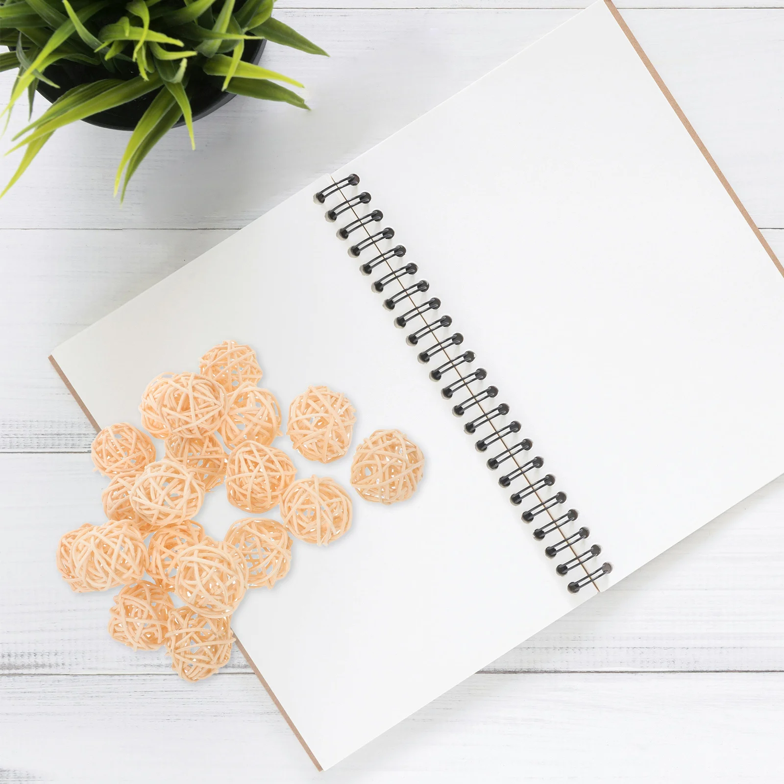 50Pcs Handwoven Rattan Decorative Balls Rustic Wicker Orbs Vase Filler Bowl Centerpiece Christmas Decor Wicker Decor - Image 6