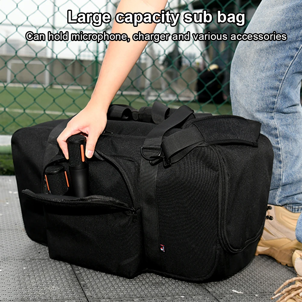 Carry Case Anti-Slip Portable Speaker Carry Tote Bag Multi-Pockets Speaker Protection Case for JBL PartyBox Club 120 Accessories