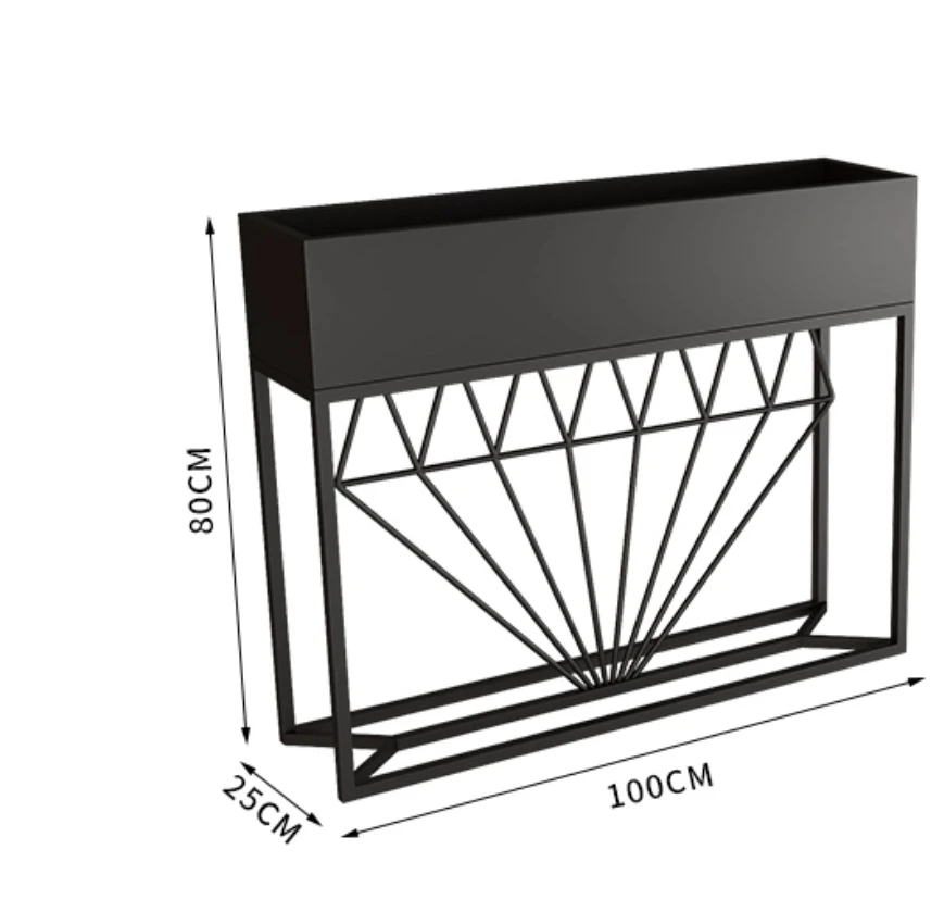 Iron art custom outdoor flower box combination square greening sales department commercial street flower bed outdoor fence parti