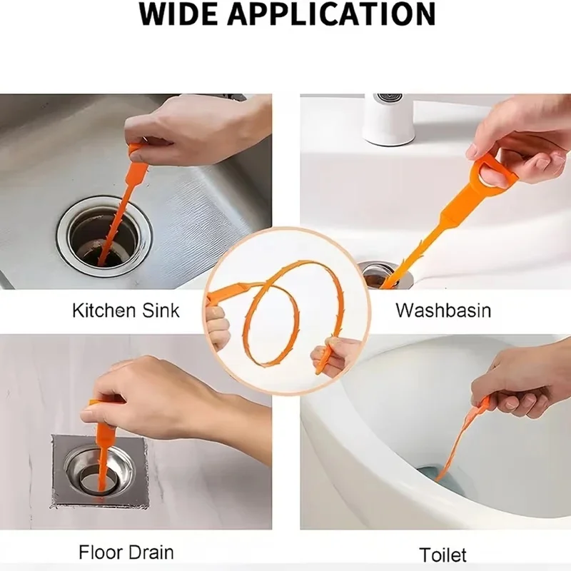 Drain Hair Clog Remover Tool Sewer Hair Catcher Pipe Cleaning Tool Effective for Kitchen Sinks Bathroom Tubs and Showers