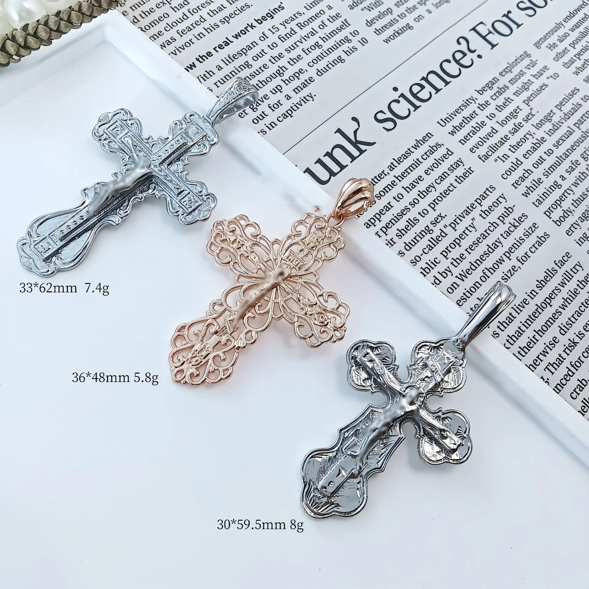 قلادة صليب يسوع الأرثوذكسي، مط - مراجعة Cross Pendant Necklace Gold وسعره