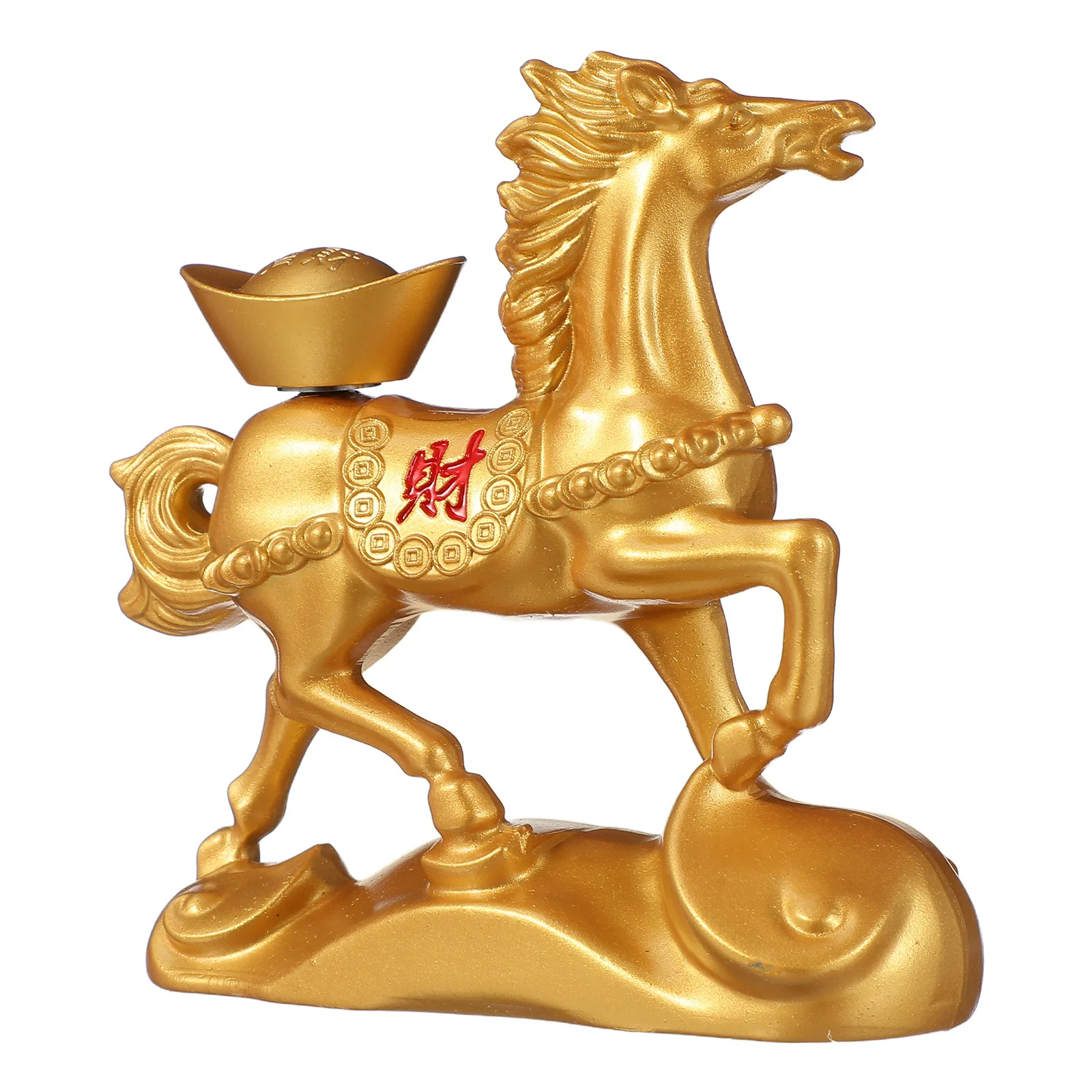 

Luxury Golden Horse Statue Sculpture for Table Decor Feng Shui Wealth Office Home Decorative Artistic