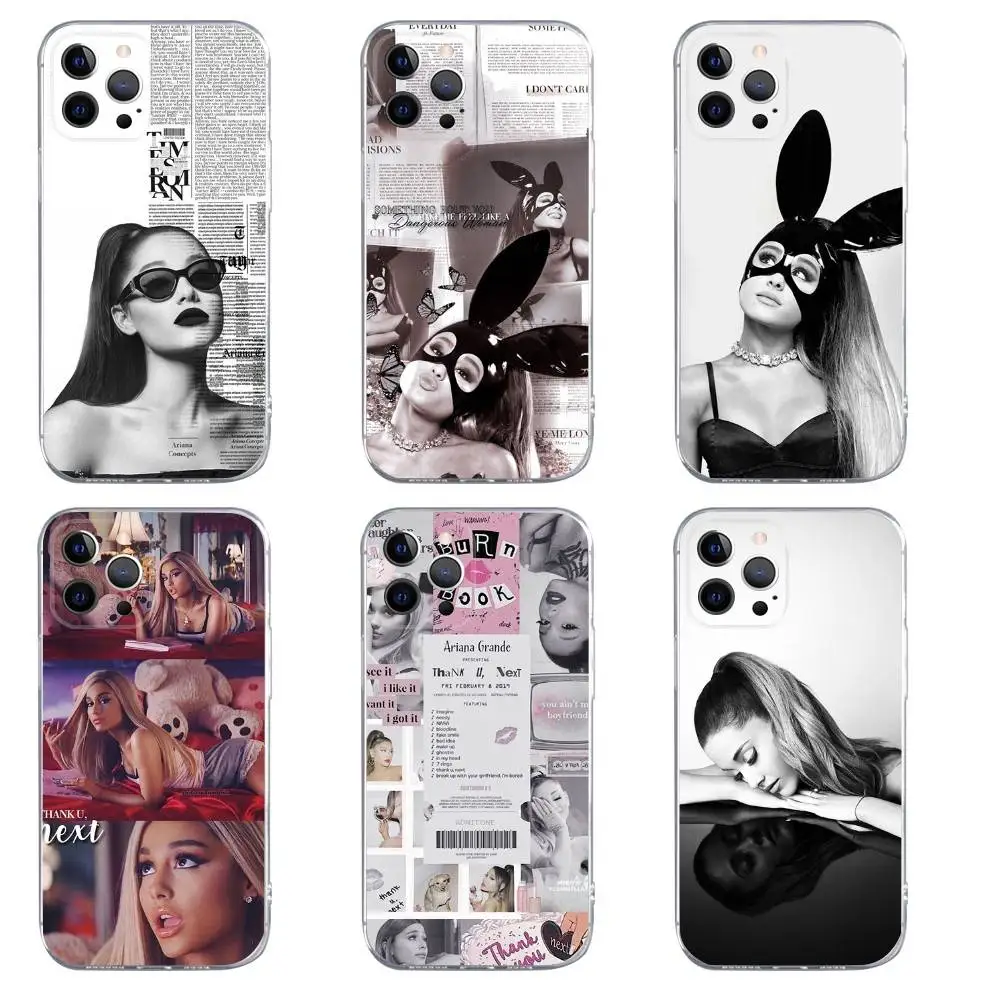 

A-Ariana G-Grandes Phone Case For iPhone 16,15,14,13,12,11,Pro,Max,Xs,Xr,X,7,8,Plus,Mini Silicone Clear Cover