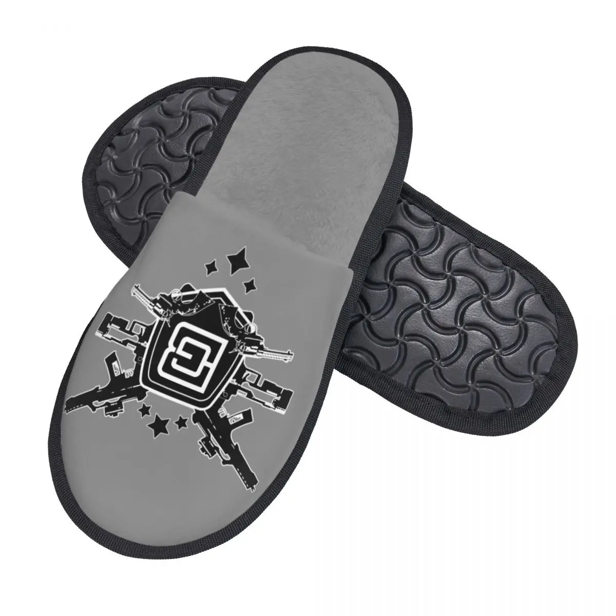 Custom Print Women Military Fan Berettaes Gun Logo House Slippers Soft Warm Memory Foam Fluffy Slipper Indoor Outdoor Shoes