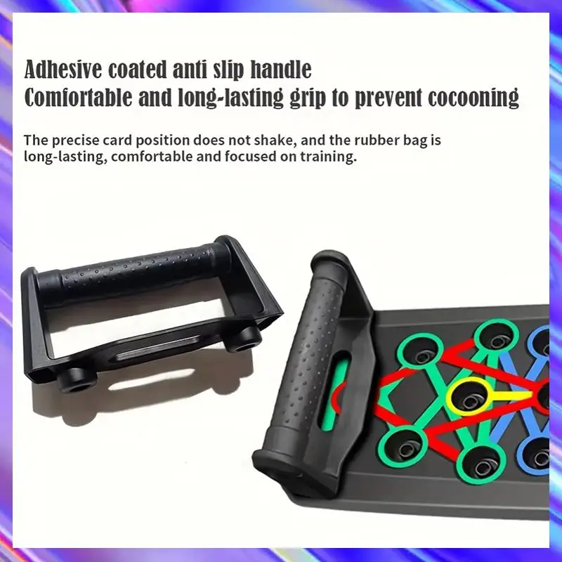 

L71A Portable Folding Push-Up Board, Multi-Functional Anti-Slip Mat With Handle, Home Fitness Exercise For Chest