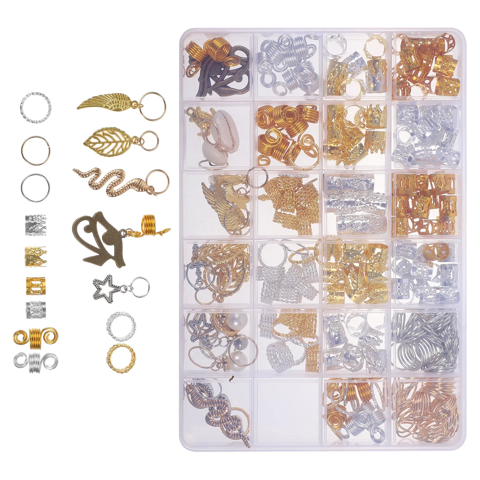 

1Set Dreadlock Hair Charms Metal Braid Jewelry Accessories for Braiding DIY Hairstyles Christmas Birthday Costume Parties Hair