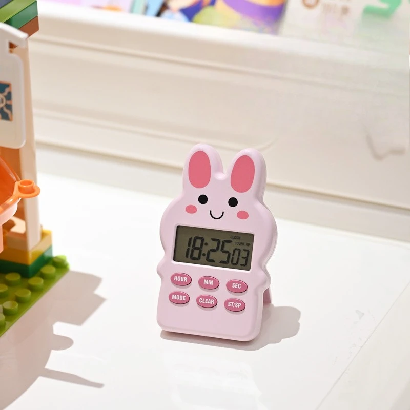 Cartoon Electronic Timer  Learning Positive Countdown Cooking Magnetic Timer Small Alarm Clock