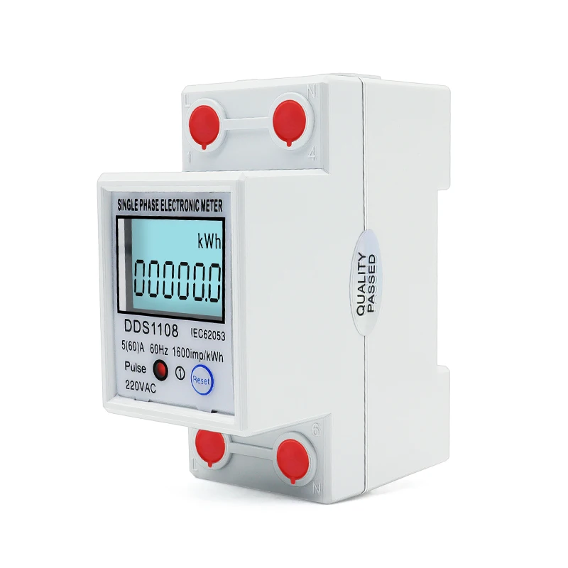 LCD 220VAC con retroiluminación Digital monofásico reinicio cero medidor de energía kWh voltaje corriente medidor de consumo de energía