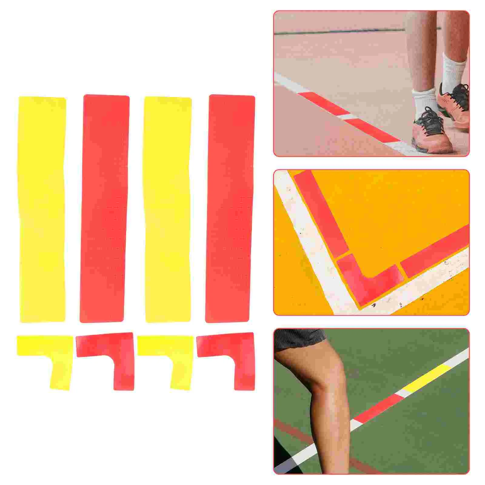 8 Pcs Field Marking Line Marker Pad Tennis Court Round Carpet Floor Markers Tpe Football Sign Signs Kids Walker
