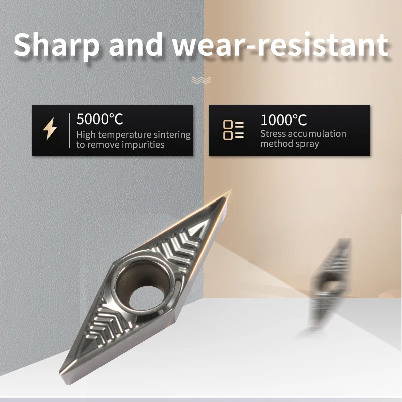 Imagem -02 - Inserção de Carboneto de Alumínio para Svjcr Ferramenta de Torneamento Externo Peças de Torno Cnc Vcgt110302 Vcgt160402 Vcgt160404 Vcgt160408