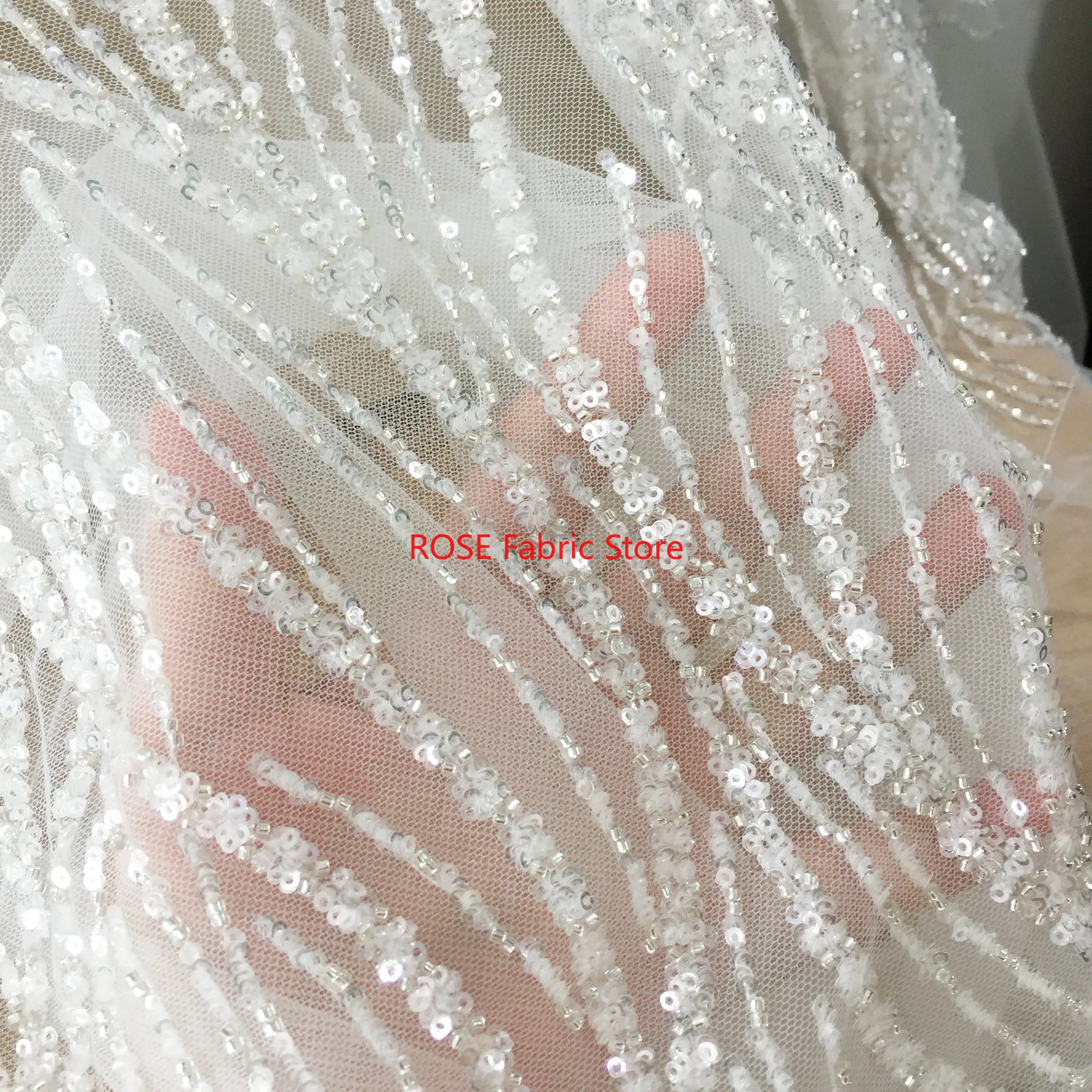 heavy-duty-embroidered-beaded-sequined-striped-lace-fabric-for-wedding-dress-girl-dress-bridal-veil-1-yard