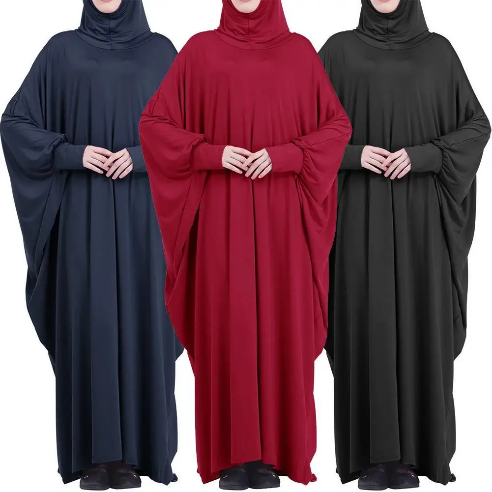 Eid Hooded Muslim Women Hijabs Dress Prayer Garment  Ramadan Eid Prayer Clothes Hijab Full Cover Niqab Islam Dubai Modest Robe