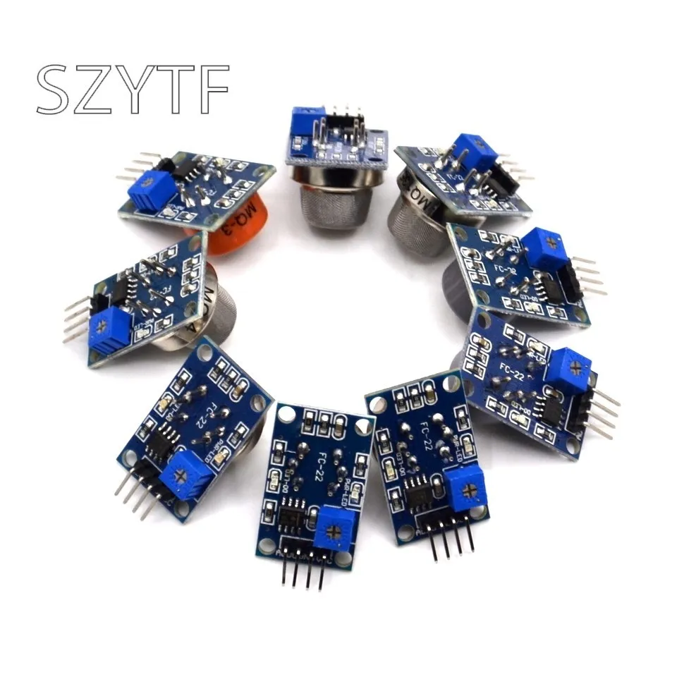 MQ-2 MQ-3 MQ-4 MQ-5 MQ-6 MQ-7 MQ-8 MQ-9 MQ-135 di Rilevamento di Fumo metano liquefatto Modulo Sensore di Gas per Arduino Starter