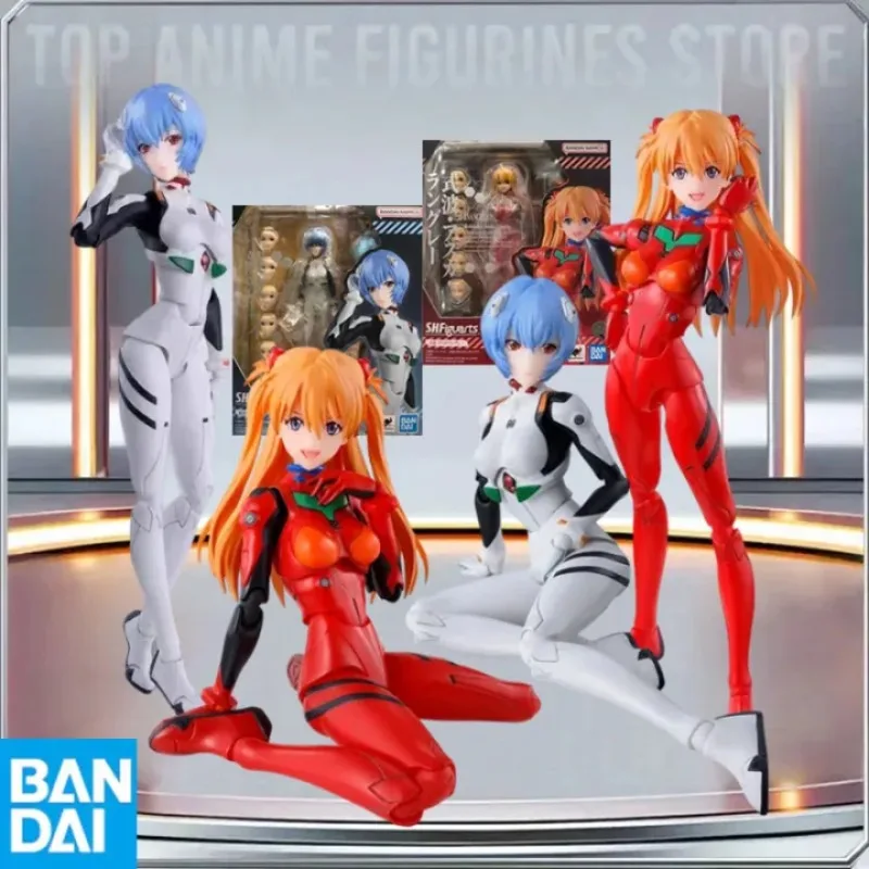 

BANDAI Genuine NEON GENESIS EVANGELION S.H.Figuarts Soryu Asuka Langrey Rei Ayanami Anime Figures Collectible Model Toy Gift