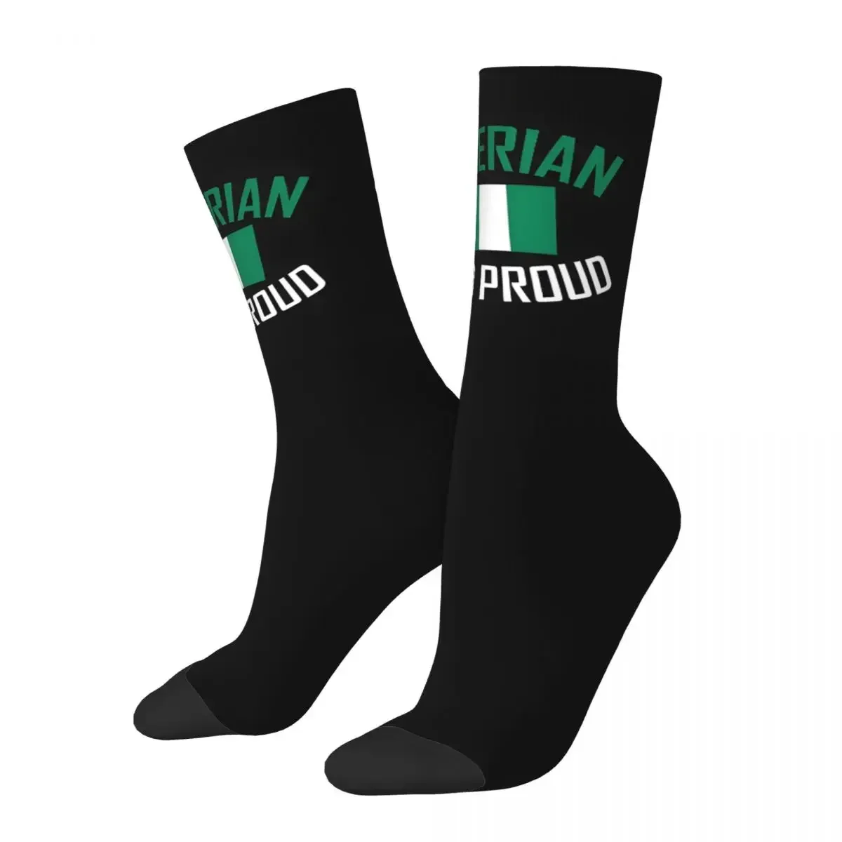 Flag Of Nigeria Socks Travel 3D Print Boy Mid-calf Sock