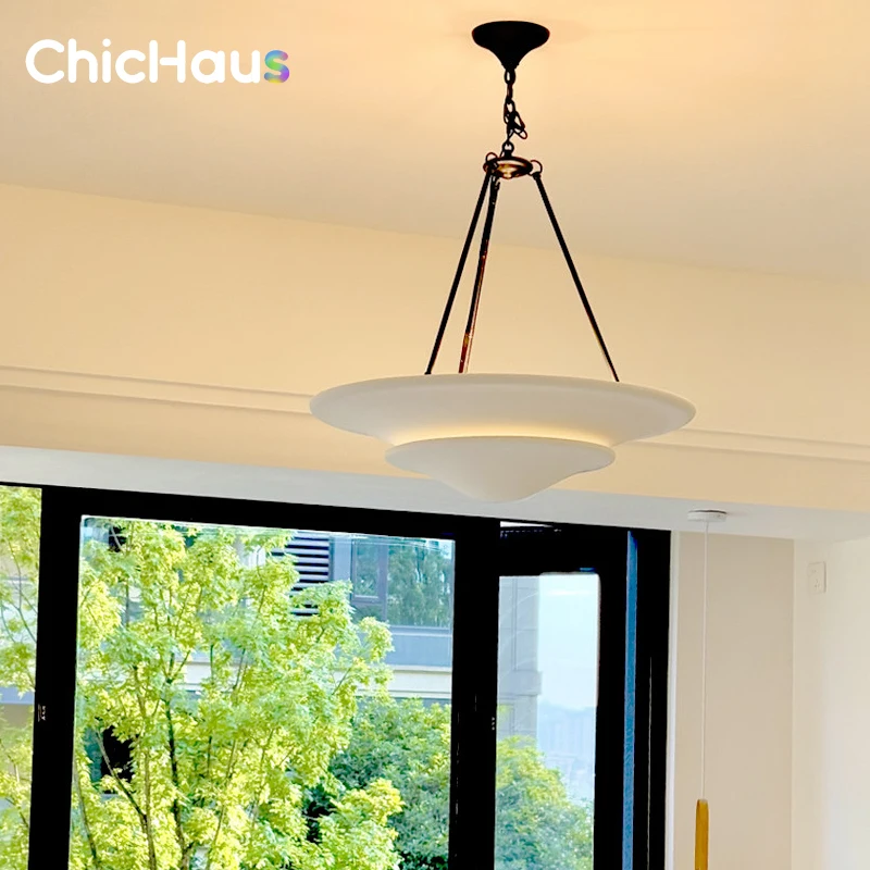 

Коллекция подвесных светильников Art Deco с плафонами из гипса, диммируемые светодиодные люстры для гостиной и столовой