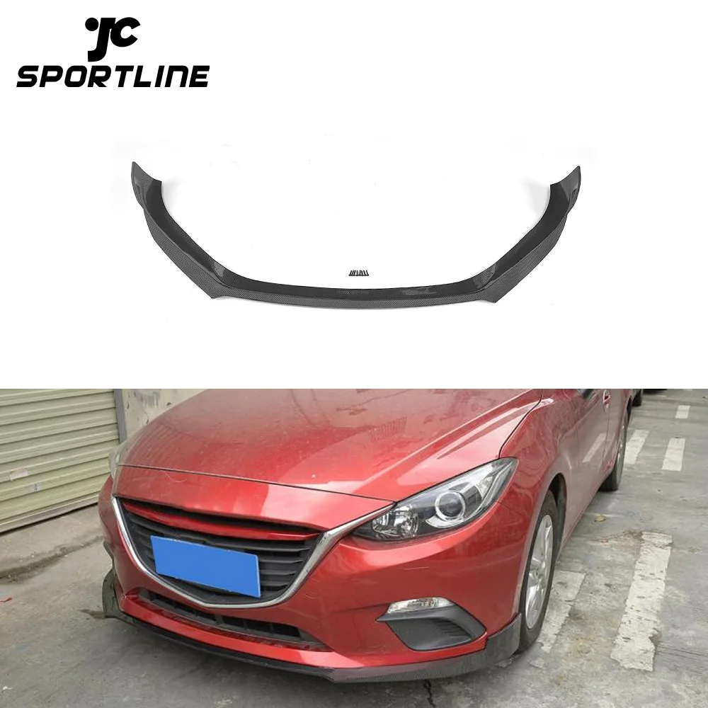 Best Carbon Custom Front Bumper Lip for Mazda 3 Axela 2014-2016 Car Spoiler